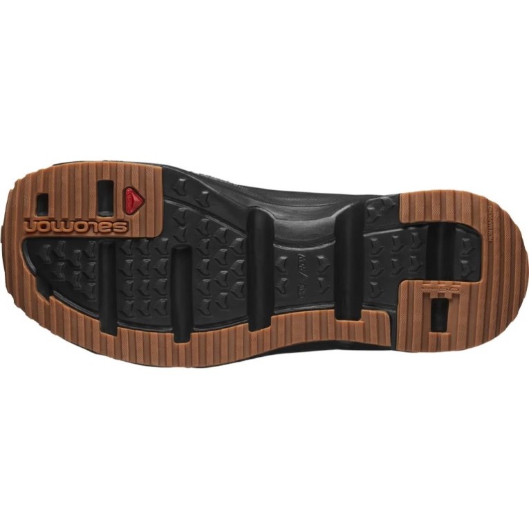 Salomon Rx Leather Advanced Men's Slides Black | 918-WUQJVR