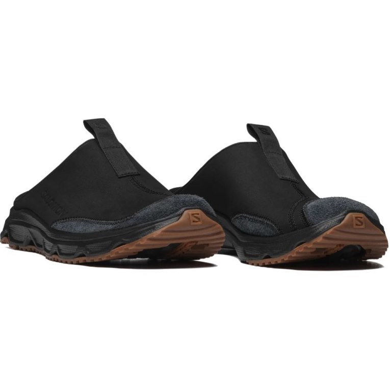 Salomon Rx Leather Advanced Men's Slides Black | 918-WUQJVR