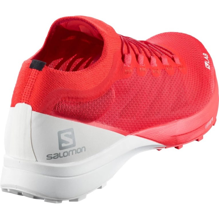 Salomon S/Lab Sense 8 Men's Trail Running Shoes Red / White | 708-OFZMXH