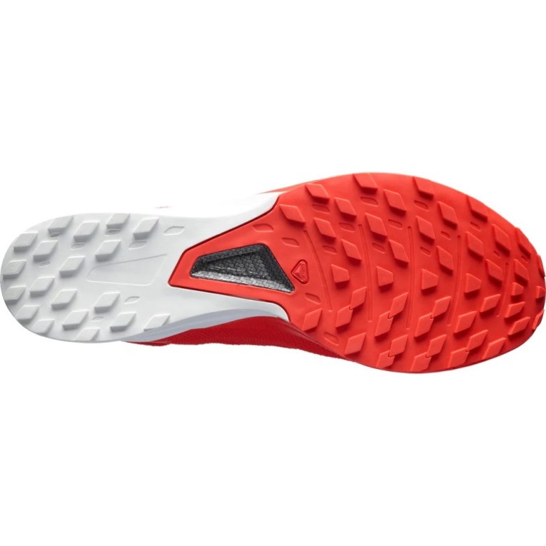 Salomon S/Lab Sense 8 Men's Trail Running Shoes Red / White | 708-OFZMXH