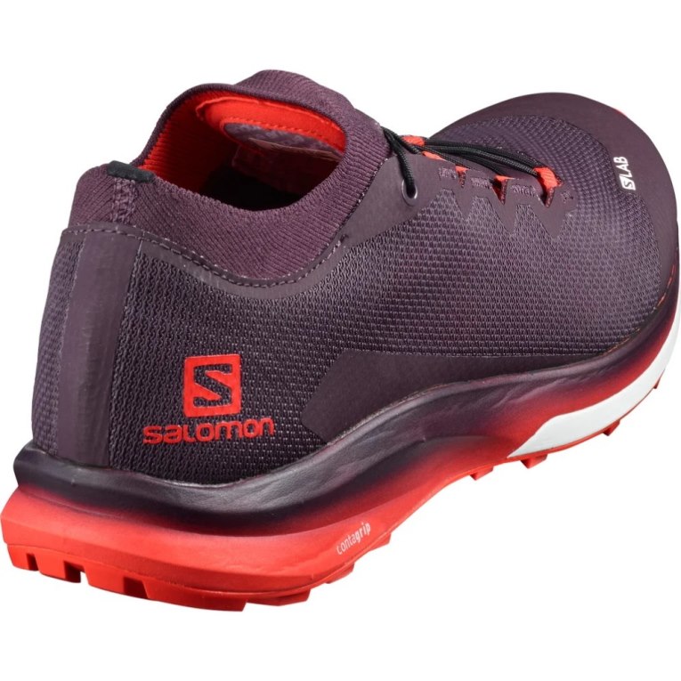 Salomon S/Lab Ultra 3 Men's Trail Running Shoes Burgundy | 712-YNPFZU