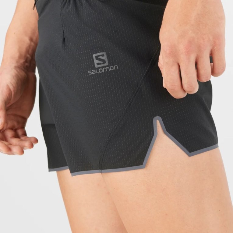 Salomon Sense Aero 3'' Men's Shorts Black | 094-HKENMC