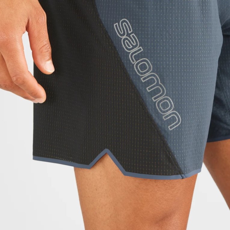 Salomon Sense Aero 7'' Men's Shorts Dark Grey / Black | 657-ZTDACF