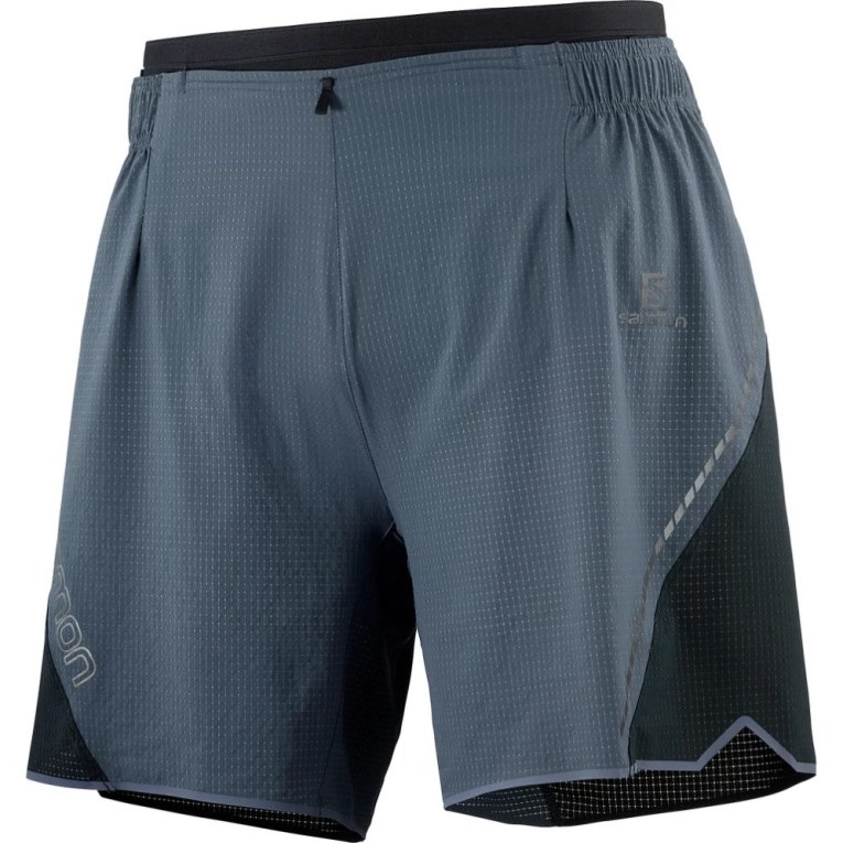 Salomon Sense Aero 7'' Men's Shorts Dark Grey / Black | 657-ZTDACF