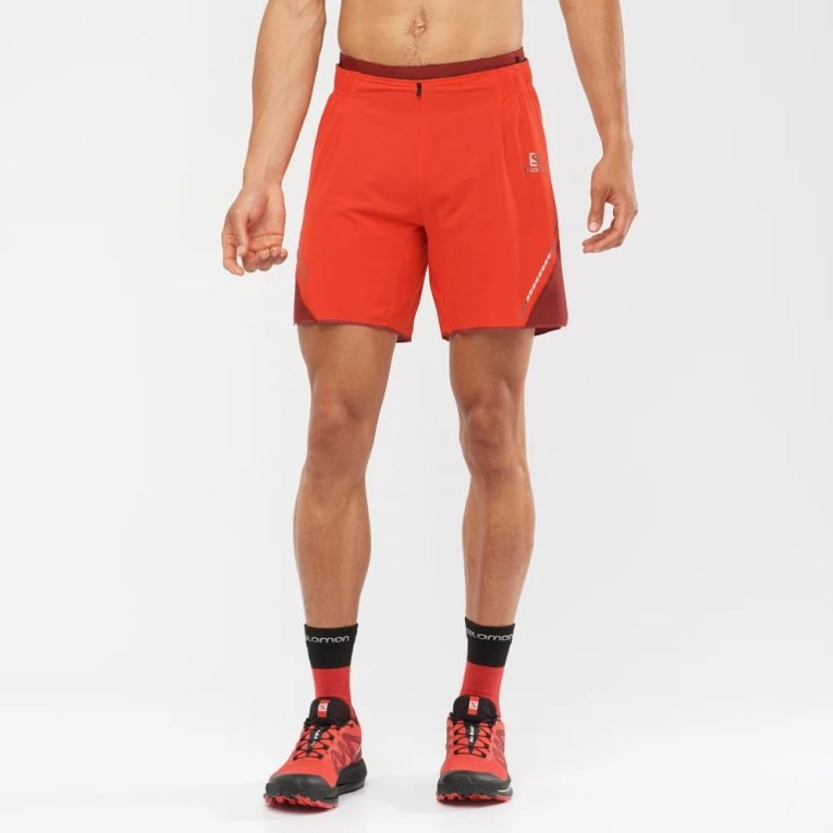 Salomon Sense Aero 7\'\' Men\'s Shorts Red | 983-QFEOZG