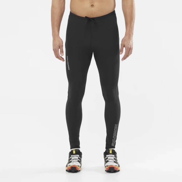 Salomon Sense Aero Men\'s Running Tights Black | 730-IKVHSC