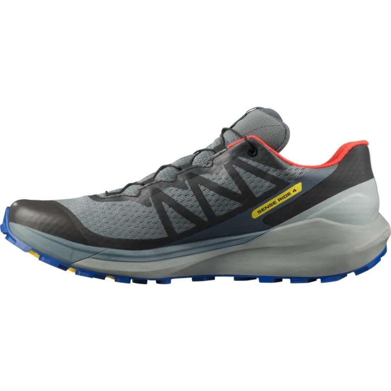 Salomon Sense Ride 4 GTX Invisible Fit Men's Trail Running Shoes Grey | 167-LMQPNU