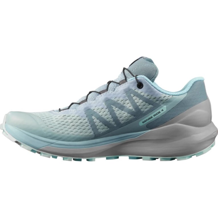 Salomon Sense Ride 4 GTX Invisible Fit Women's Trail Running Shoes Light Blue | 072-ZIESHB