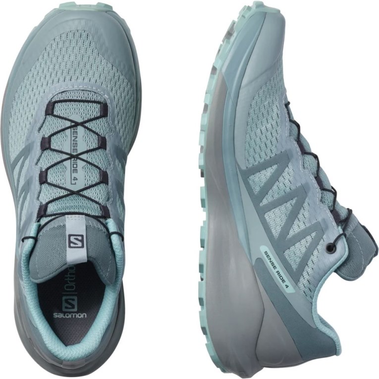 Salomon Sense Ride 4 GTX Invisible Fit Women's Trail Running Shoes Light Blue | 072-ZIESHB