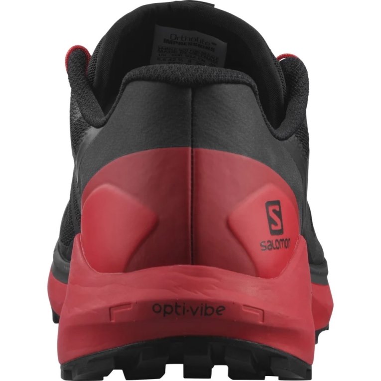 Salomon Sense Ride 4 Men's Trail Running Shoes Black / Red | 150-NTEKPW