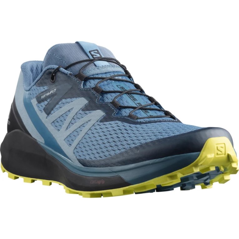 Salomon Sense Ride 4 Men's Trail Running Shoes Blue | 815-PUOAJZ