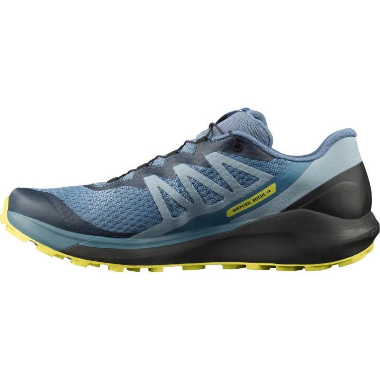 Salomon Sense Ride 4 Men's Trail Running Shoes Blue | 815-PUOAJZ