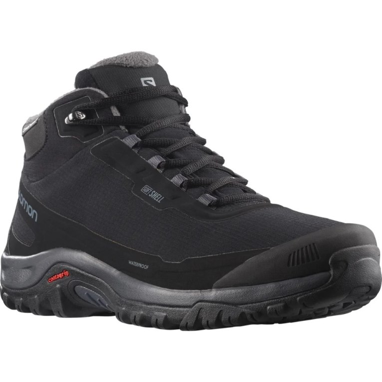 Salomon Shelter CSWP Men's Winter Boots Black | 671-DCLXQP