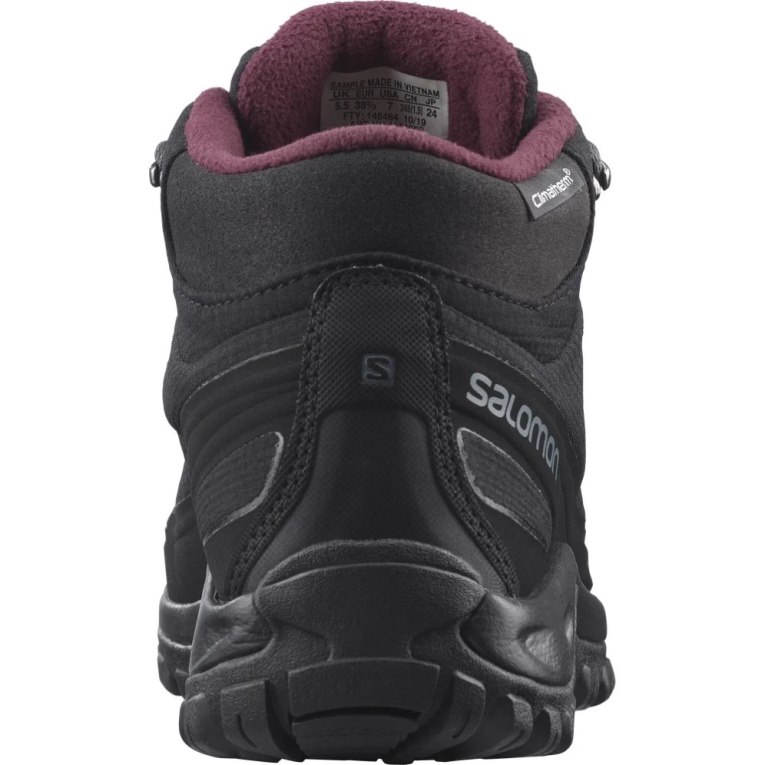 Salomon Shelter CSWP Women's Winter Boots Black | 851-LZVSEQ