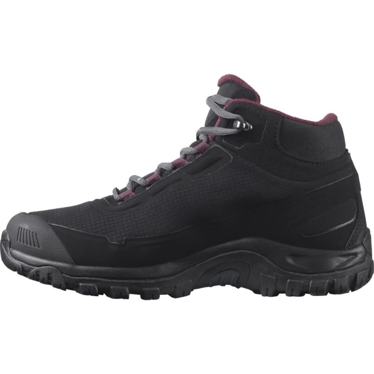 Salomon Shelter CSWP Women's Winter Boots Black | 851-LZVSEQ