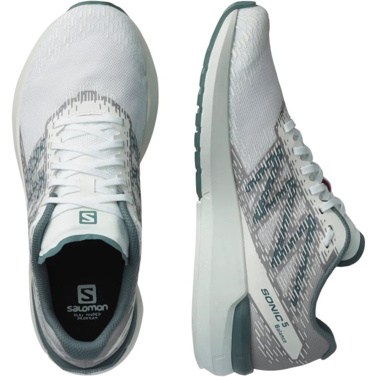 Salomon Sonic 5 Balance Men's Running Shoes White / Grey | 826-RJPUXZ