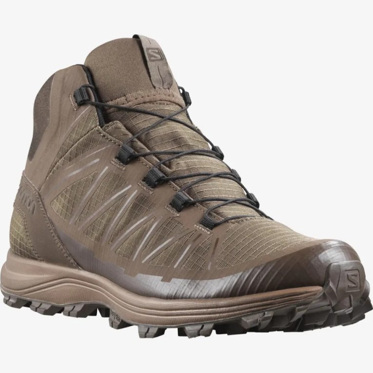 Salomon Speed Assault Men's Tactical Boots Brown | 318-YAHCUD