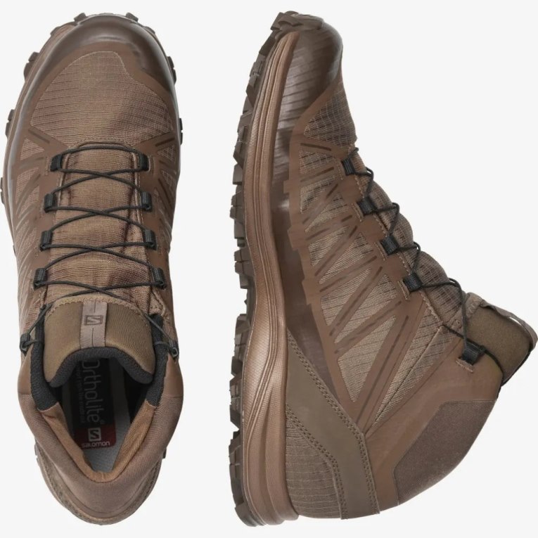 Salomon Speed Assault Men's Tactical Boots Brown | 318-YAHCUD