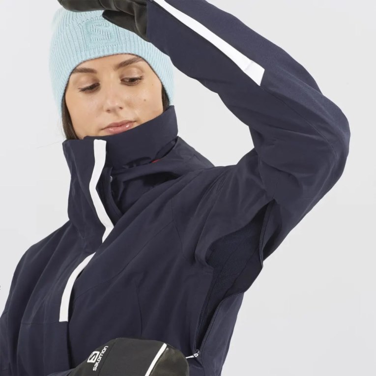 Salomon Speed Women's Insulated Jackets Navy | 025-IKBHGW