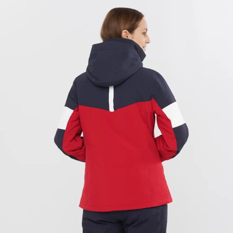 Salomon Speed Women's Insulated Jackets Red / Navy | 168-RFMEZS