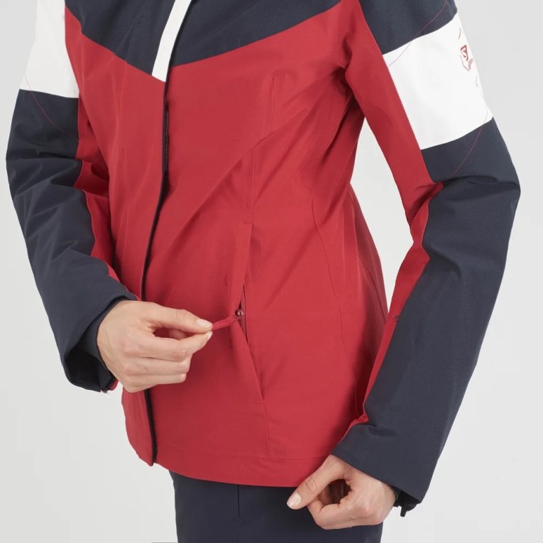 Salomon Speed Women's Insulated Jackets Red / Navy | 168-RFMEZS