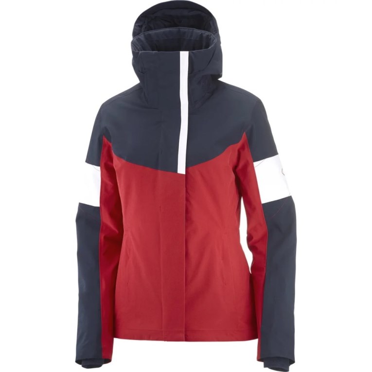 Salomon Speed Women's Insulated Jackets Red / Navy | 168-RFMEZS