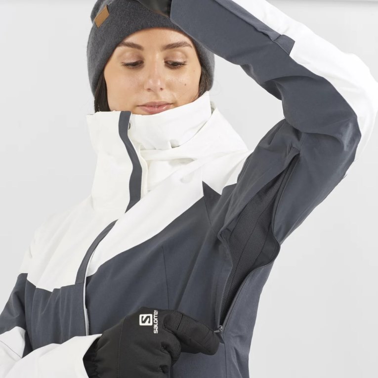 Salomon Speed Women's Insulated Jackets White / Black | 375-THKOAX