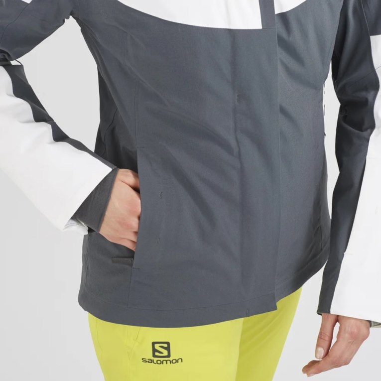 Salomon Speed Women's Insulated Jackets White / Black | 375-THKOAX