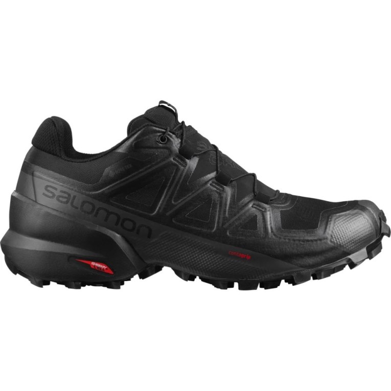 Salomon Speedcross 5 GTX Men\'s Trail Running Shoes Black | 463-AGZIOV