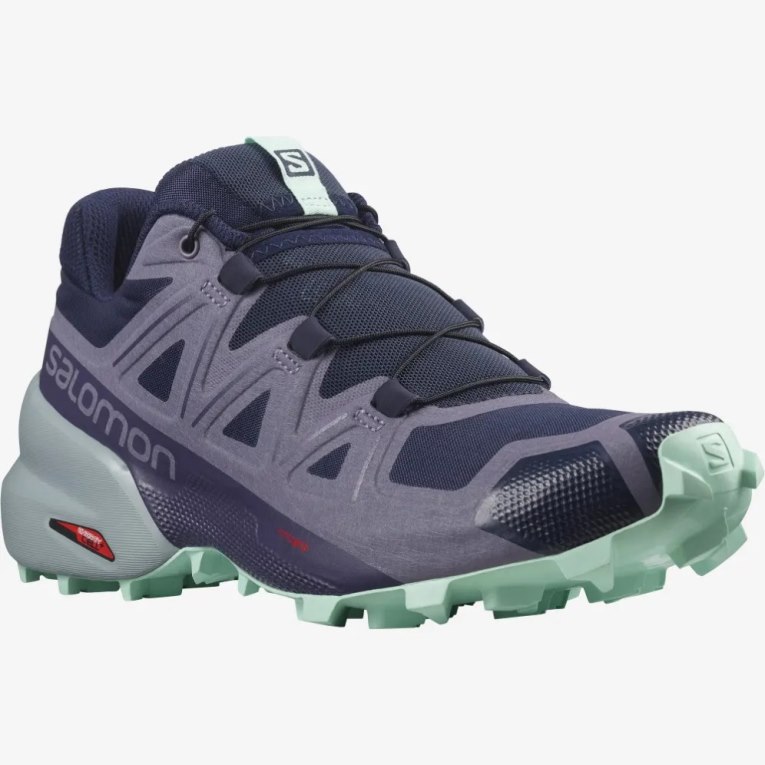 Salomon Speedcross 5 Women's Trail Running Shoes Navy / Purple | 032-EZFDOK