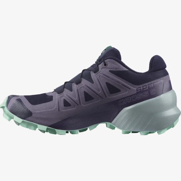 Salomon Speedcross 5 Women's Trail Running Shoes Navy / Purple | 032-EZFDOK