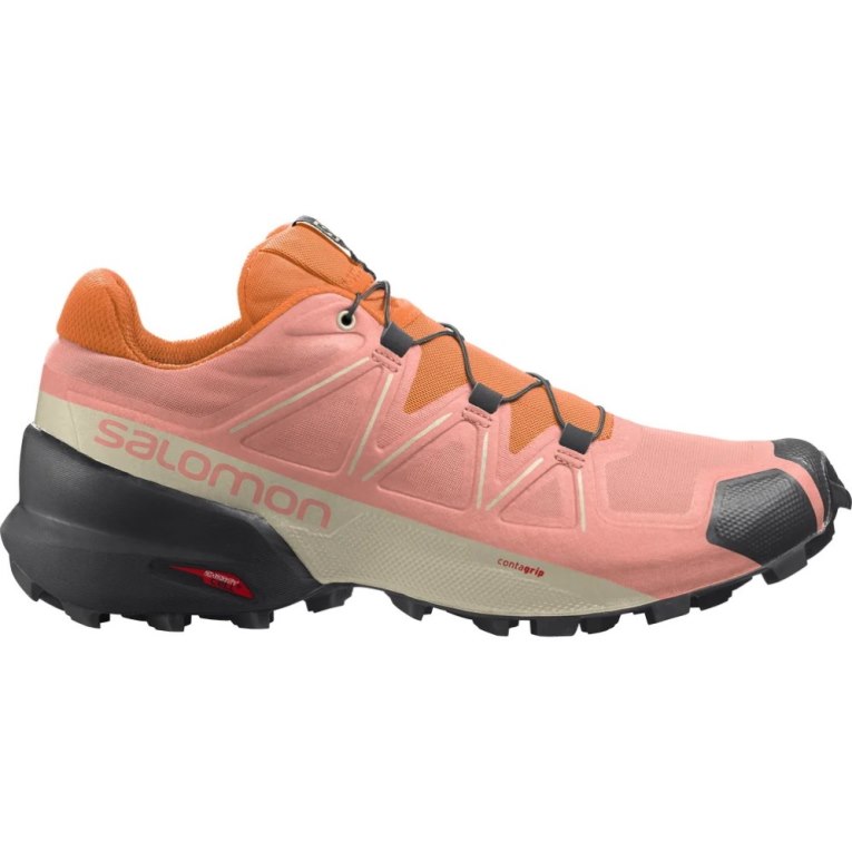 Salomon Speedcross 5 Women\'s Trail Running Shoes Pink / Orange | 261-AZFVLT