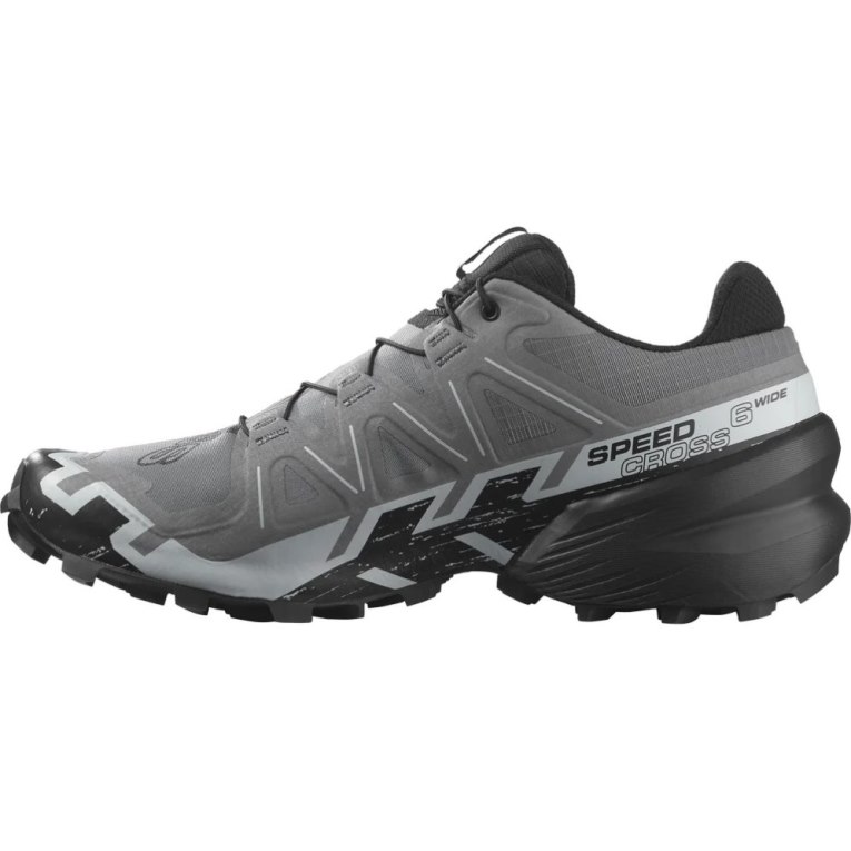 Salomon Speedcross 6 Wide Men's Trail Running Shoes Grey | 471-JCETAS