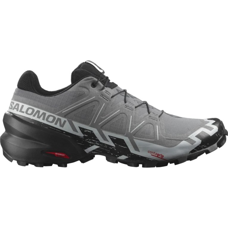 Salomon Speedcross 6 Wide Men\'s Trail Running Shoes Grey | 471-JCETAS