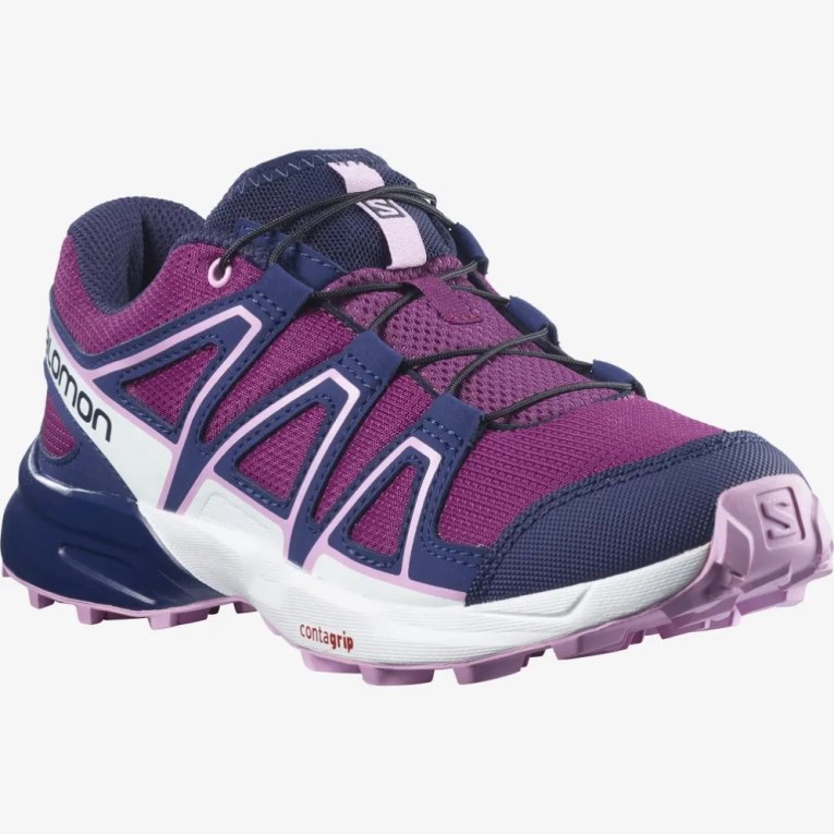 Salomon Speedcross Kids' Hiking Shoes Fuchsia / Navy | 142-CTEGKI