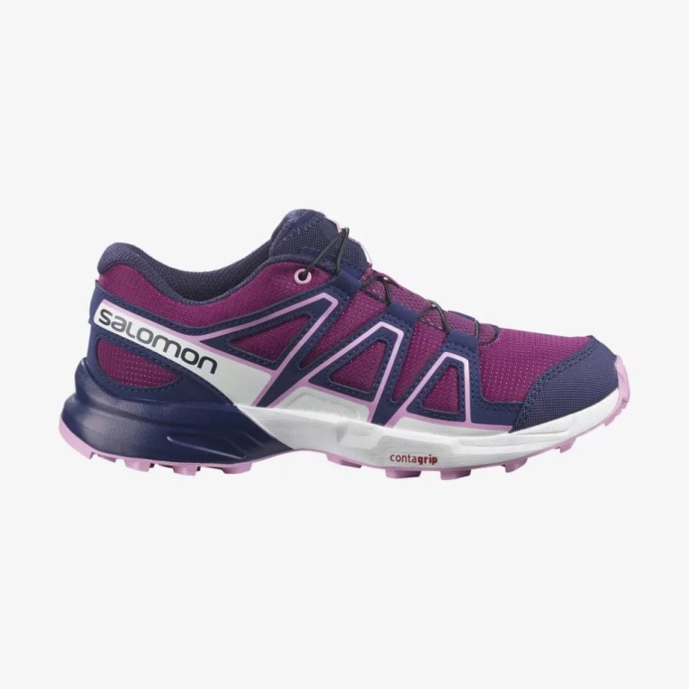 Salomon Speedcross Kids\' Hiking Shoes Fuchsia / Navy | 142-CTEGKI