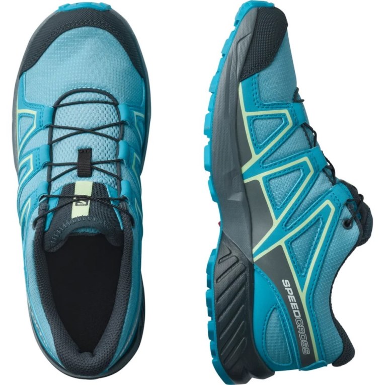 Salomon Speedcross Kids' Hiking Shoes Turquoise | 357-UIYJQF