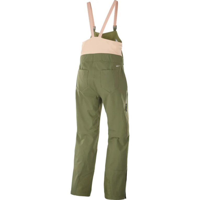 Salomon Stance 3L Bib Women's Ski Pants Olive | 812-ODNBQI