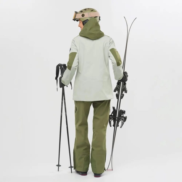 Salomon Stance 3L Women's Ski Jackets Mint / Olive | 436-FVPXZG