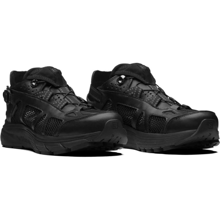 Salomon Techsonic Leather Advanced Men's Sneakers Black | 283-OVUSGE