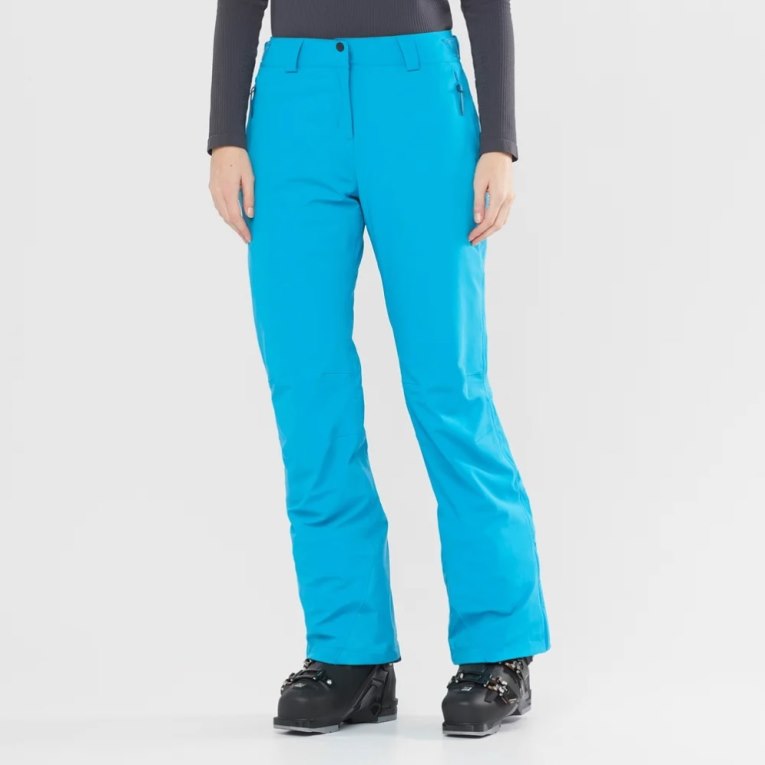 Salomon The Brilliant Women\'s Ski Pants Turquoise | 395-DAKNYB