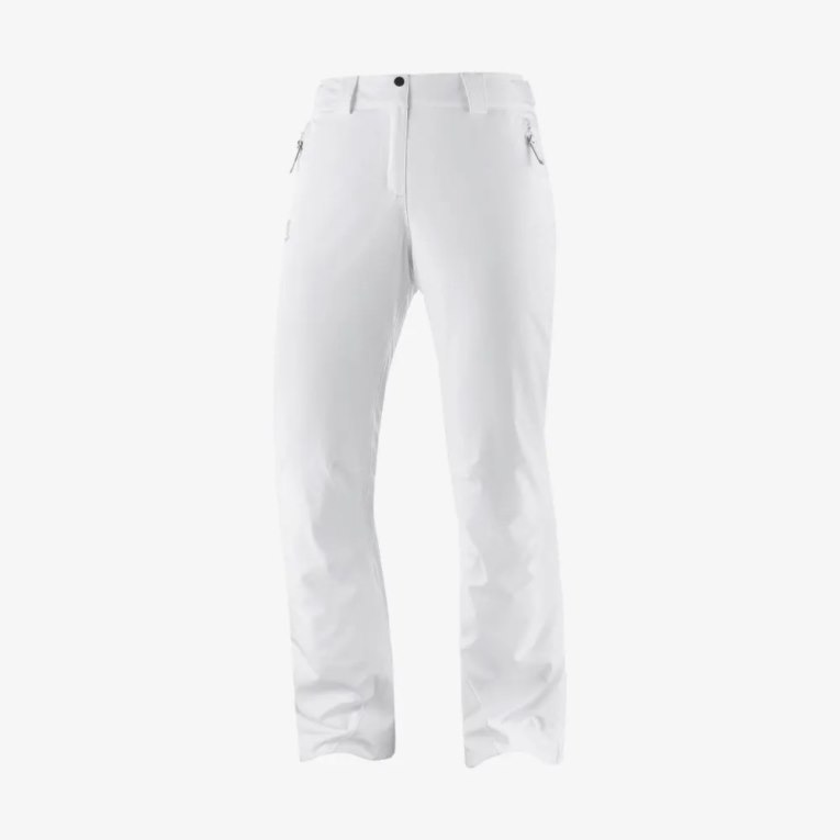 Salomon The Brilliant Women's Ski Pants White | 435-OSHYIQ