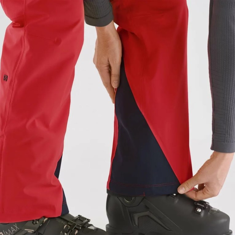 Salomon The Brilliant Women's Ski Pants Red | 841-VPGMIS