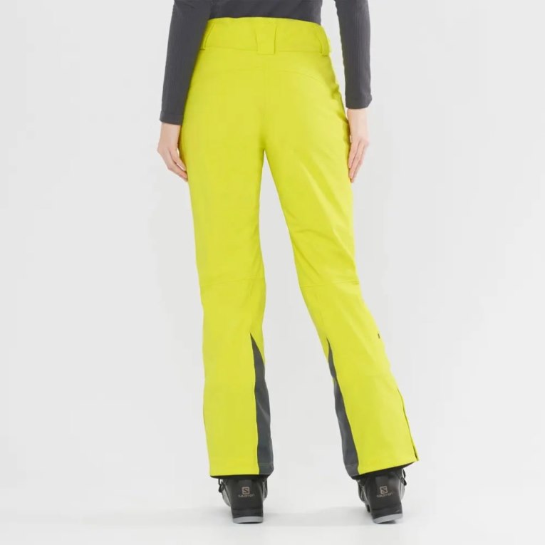 Salomon The Brilliant Women's Ski Pants Lemon | 869-HELGXP