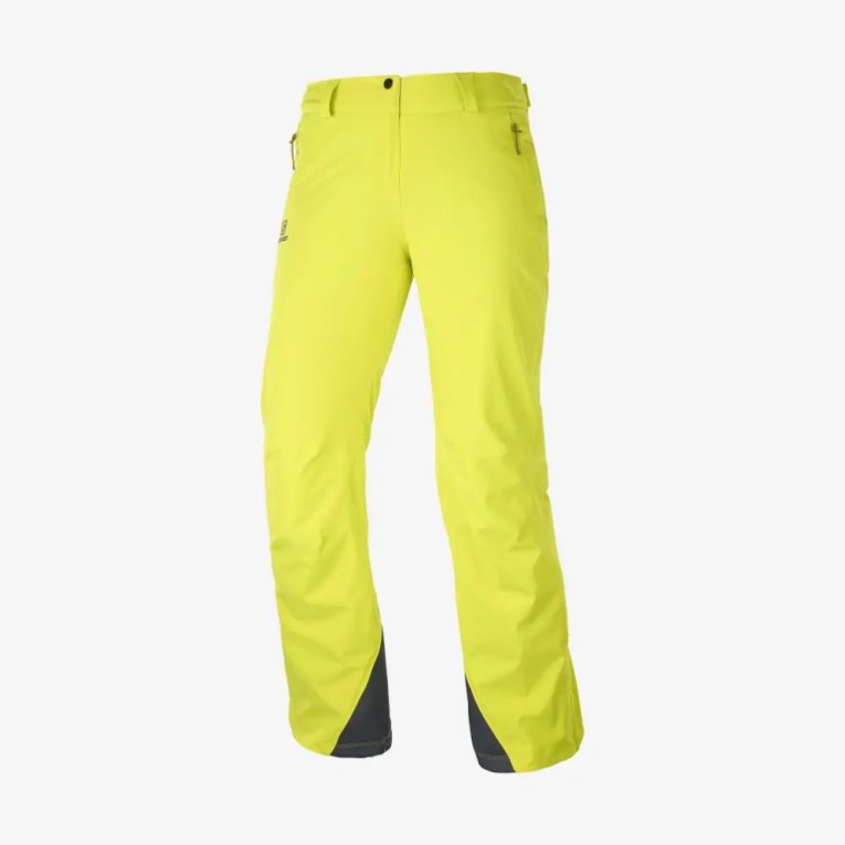 Salomon The Brilliant Women's Ski Pants Lemon | 869-HELGXP