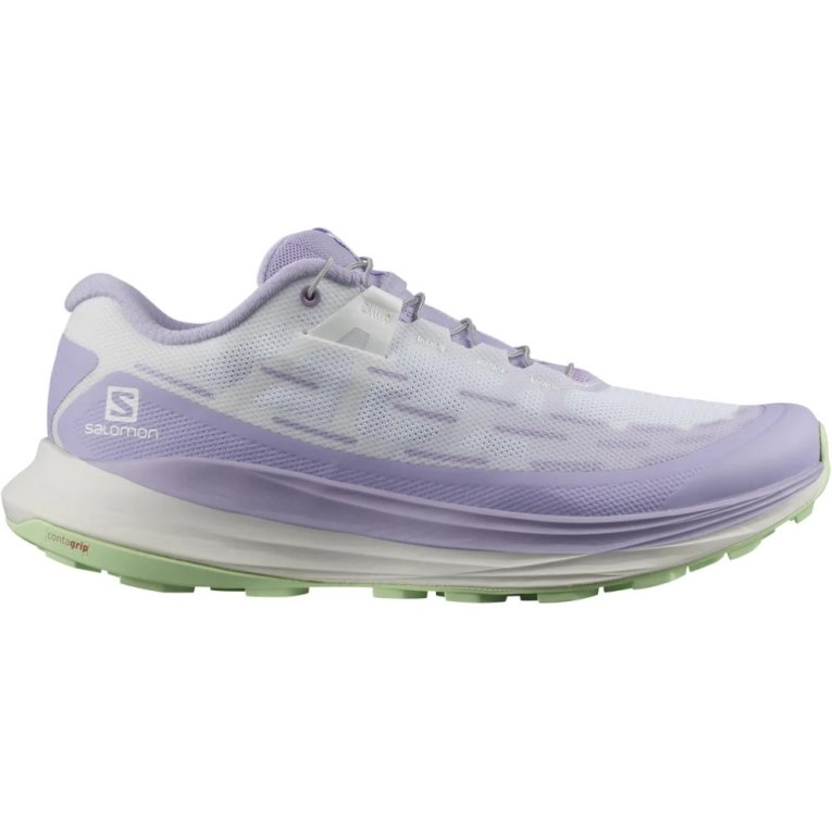 Salomon Ultra Glide Women\'s Trail Running Shoes Lavender / White | 786-KSYPVU