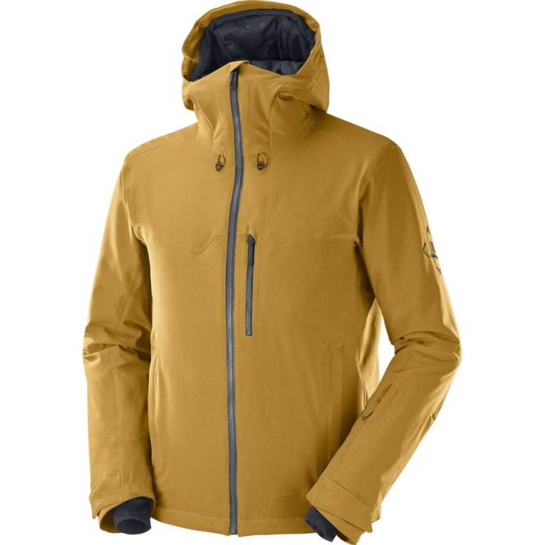 Salomon Untracked Insulated Men's Ski Jackets Yellow | 431-SKILWQ