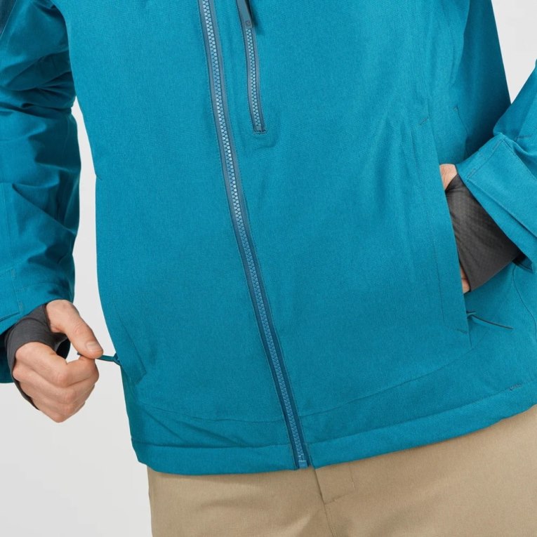 Salomon Untracked Insulated Men's Ski Jackets Turquoise | 856-WHPJZF