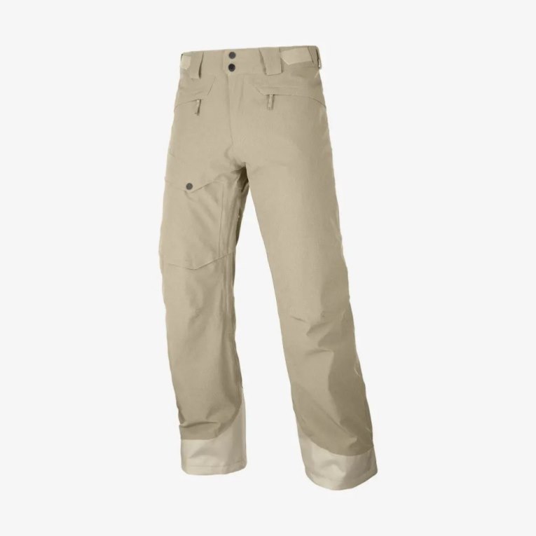 Salomon Untracked Men's Ski Pants Khaki | 610-PLTBUM