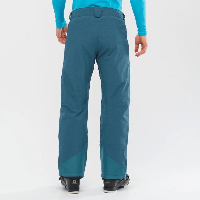 Salomon Untracked Men's Ski Pants Turquoise | 075-GJVHSF